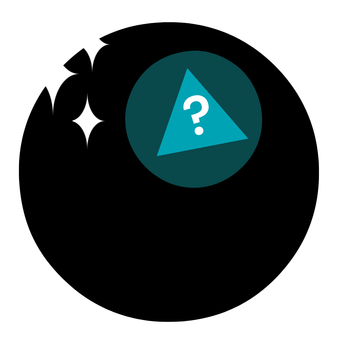 a graphic of a magic 8 ball